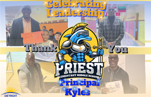  A collage of pictures of Principal Kyles